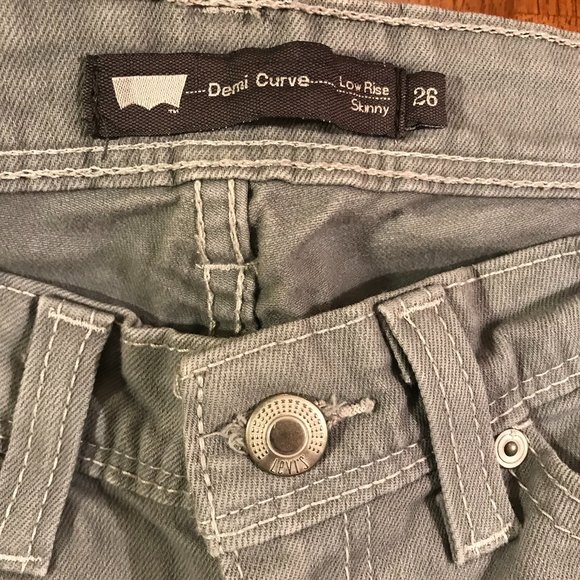 Levis Demi curve grey mid rise skinny jeans - Picture 5 of 5